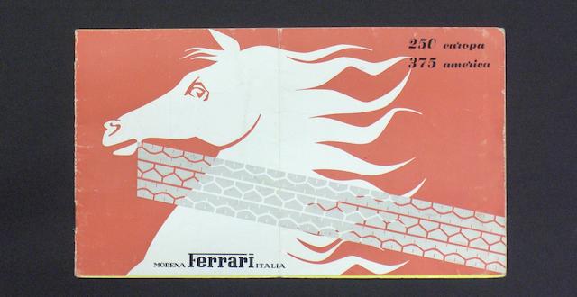 A sales brochure for the Ferrari 250 Europa,