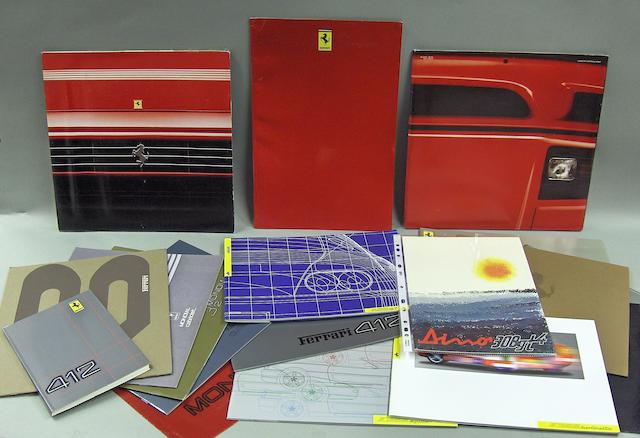 A good collection of Ferrari related literature,
