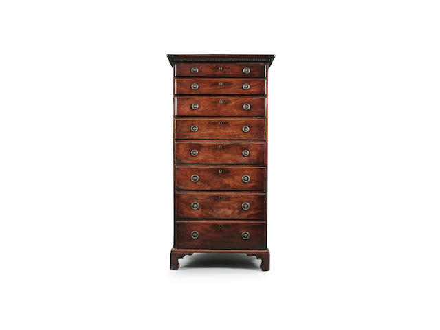 A George III mahogany tall chest of drawers