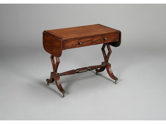 A small Regency mahogany sofa table