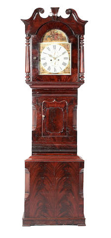 An early 19th century mahogany longcase clock