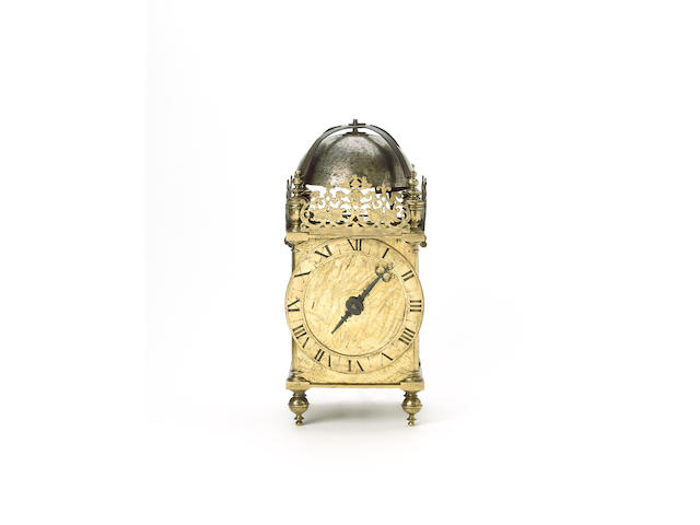 A highly important early 17th century English brass lantern clock Made by William Bowyer in 1623 and sold shortly afterwards by Samuel Linacre