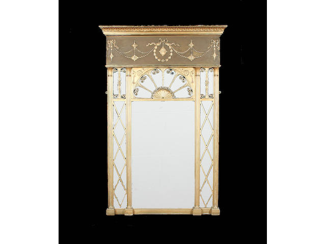 A George III gilt carved overmantel mirror