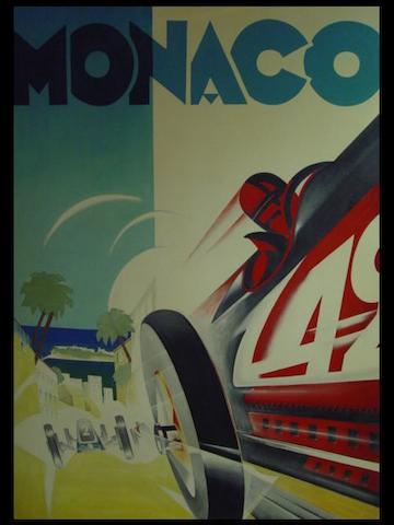 A Monaco Grand Prix Poster inspired painting,