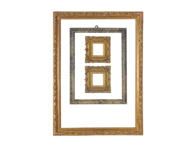 A Louis XIII carved and gilded frame