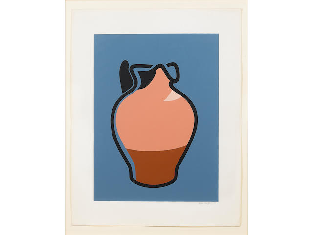 Patrick Caulfield (British, 1936-2005) Brown Jug Screenprint, 1981-82, from the series of four, printed in colours, on wove, signed and numbered 66/80 in pencil, printed by Kelpra Studio, with their blindstamp, published by Waddington Graphics, London, with their blindstamp, 758 x 567mm (29 3/4 x 22 1/3in)(I)