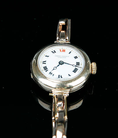A lady's 9ct gold wristwatch by James Walker London