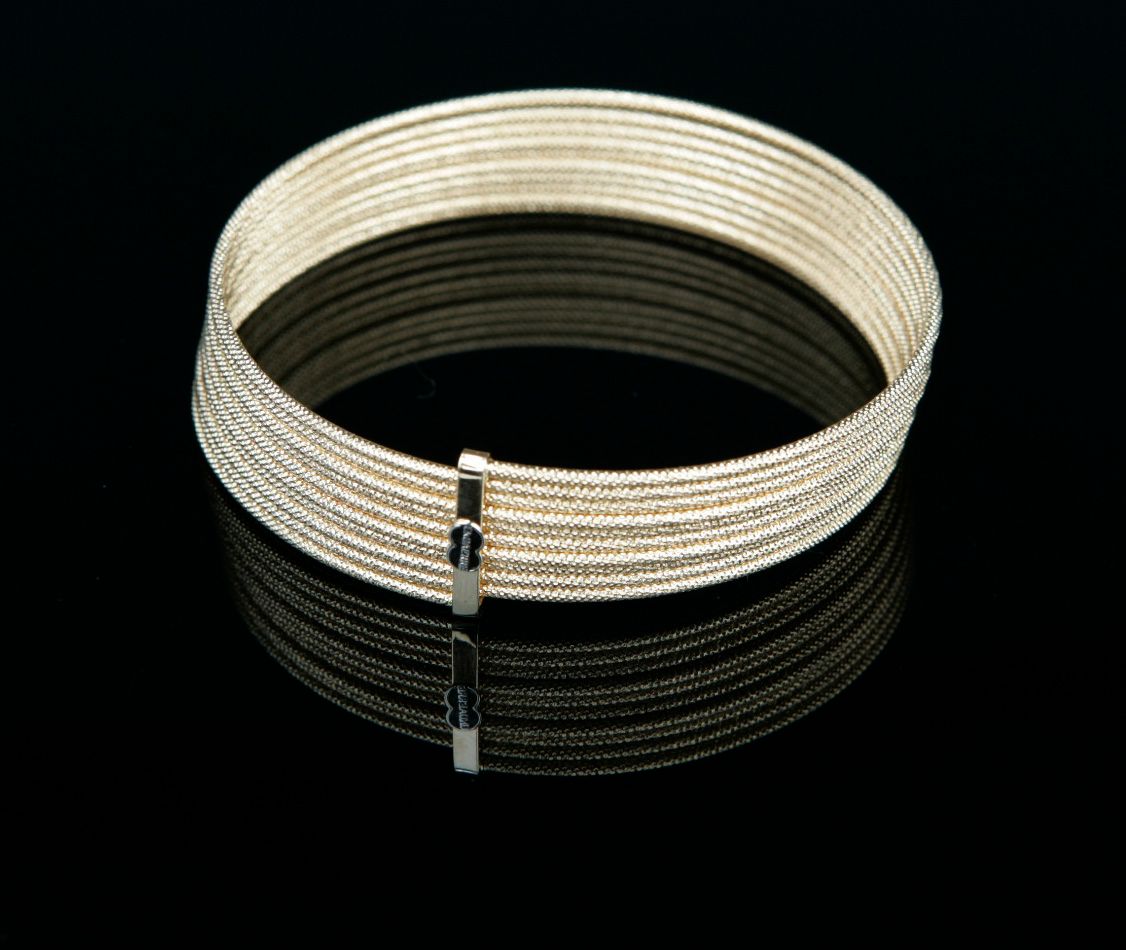 A spiralling rope twist bangle