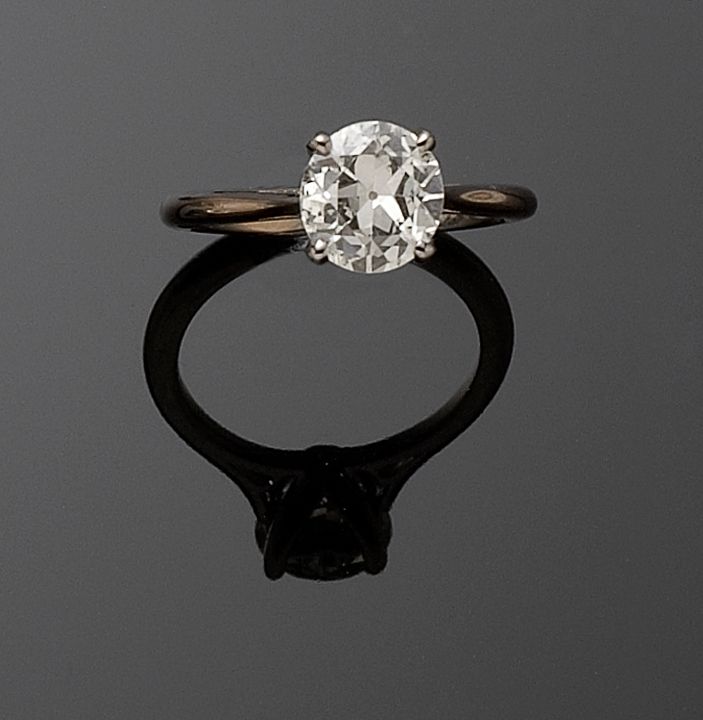 A diamond single-stone ring