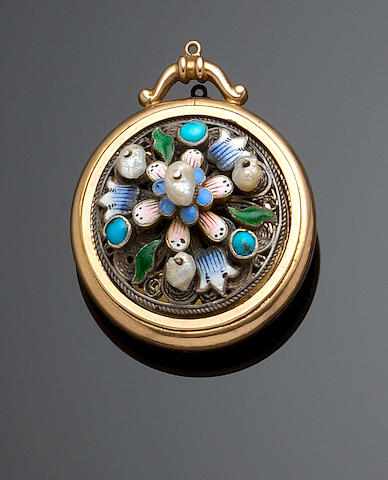 A Renaissance-style enamel pendant