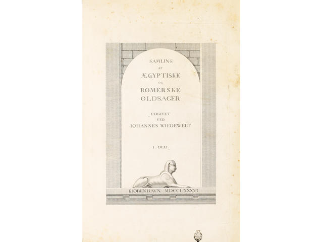 WIEDEWELT (JOHAN) Samling af Aegyptiske og Romerske Oldsager, vol. one (all published)