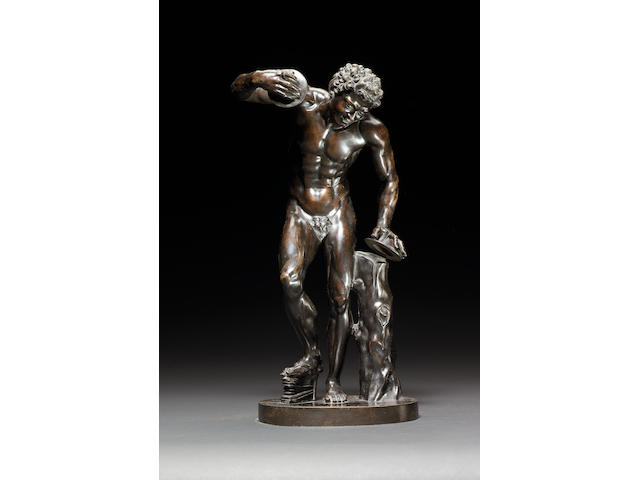 After the Antique: An early 19th century bronze figure of the Dancing Faun