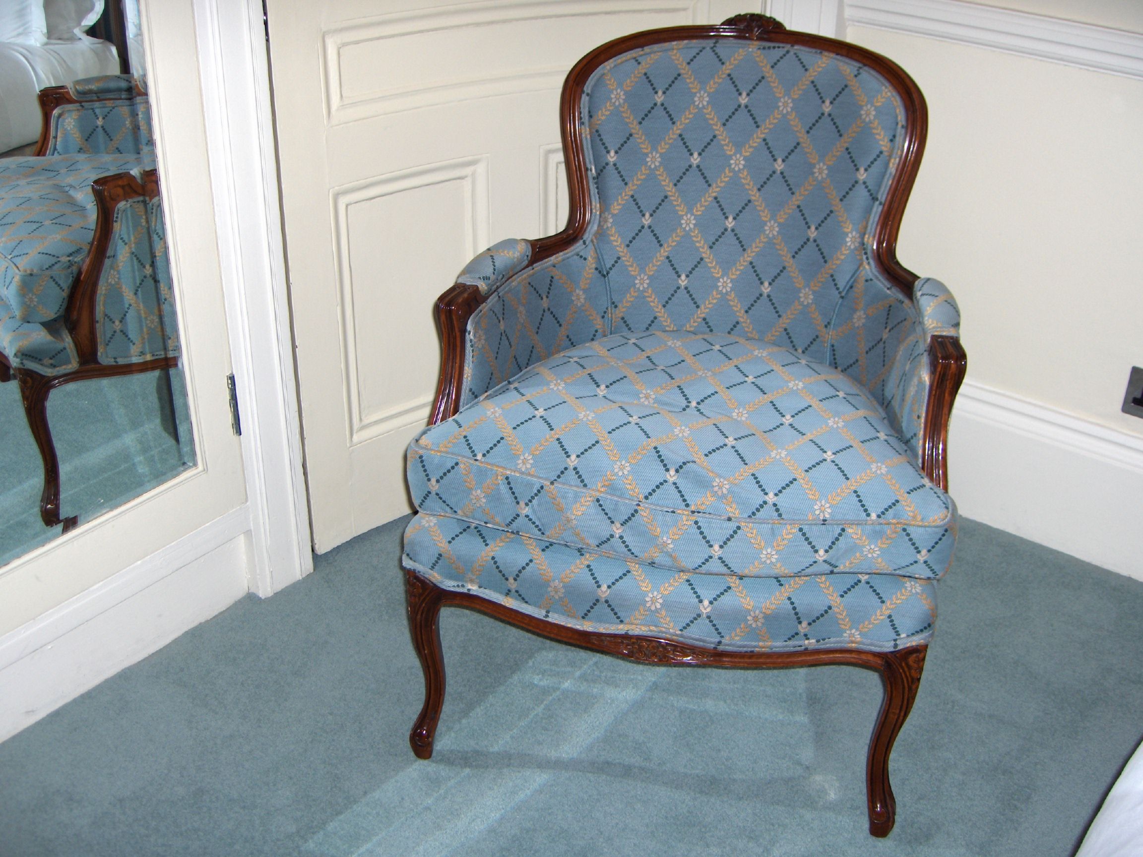 A beech framed bergère