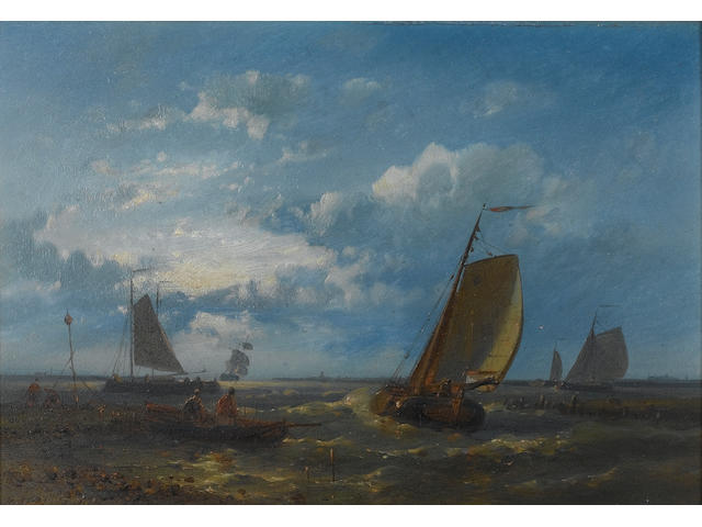 Abraham Hulk, Snr (Dutch, 1813-1897) Setting off for the fishing grounds; A calm anchorage each 17.8 x 25.4cm. (7 x 10in.), (2)