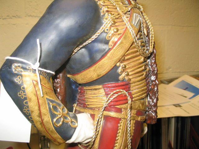 Michael J Sutty bone china figure '11th Hussars, 1857 'The Cherry Pickers'dated 1991,