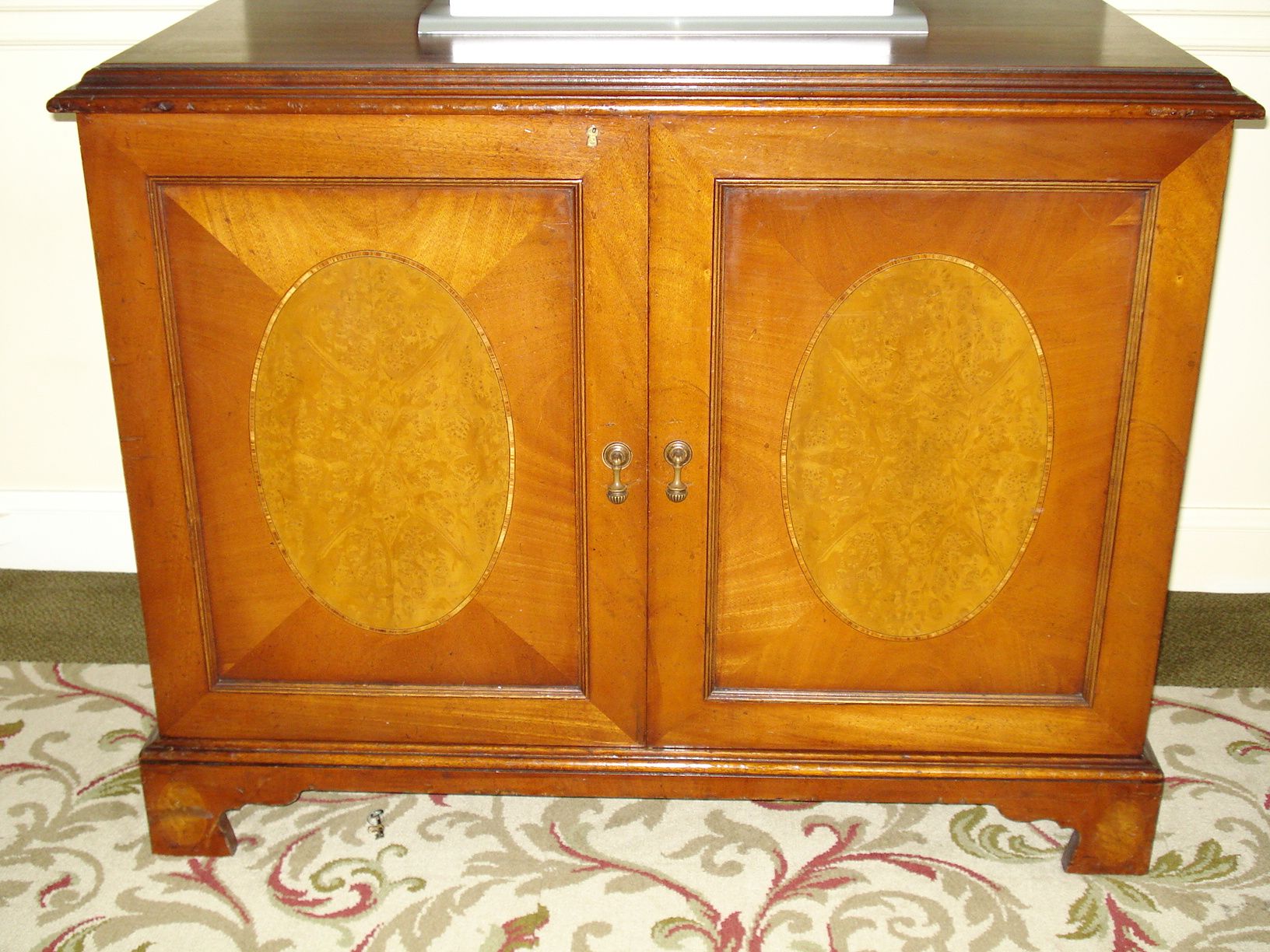 A walnut cabinet