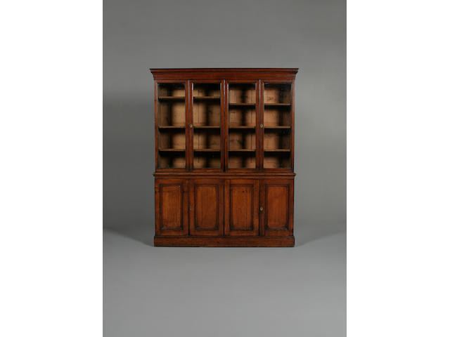 A Victorian oak bookcase