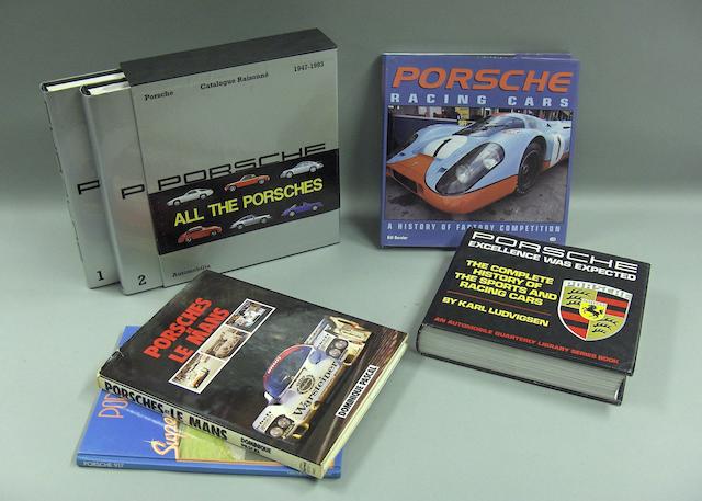 A good lot of literature relating to Porsche cars,