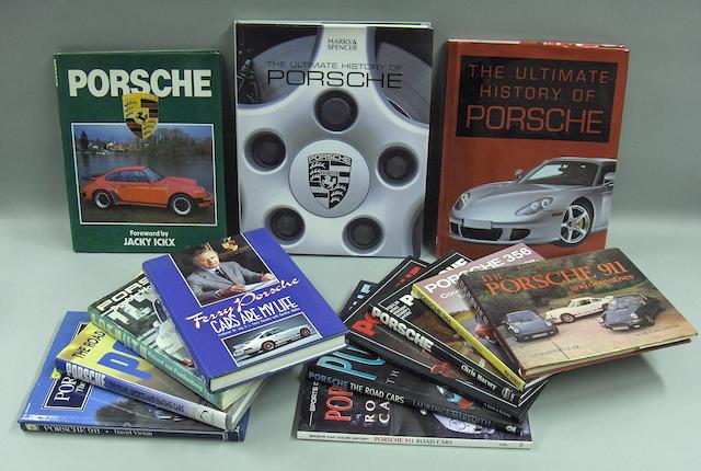 A quantity of literature relating to Porsche motorcars,