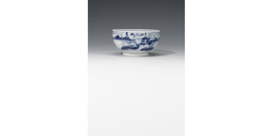 An exceptional Lund's Bristol or early Worcester bowl circa 1750-52