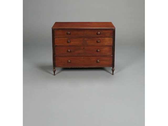 An early 19th century mahogany chest of drawers