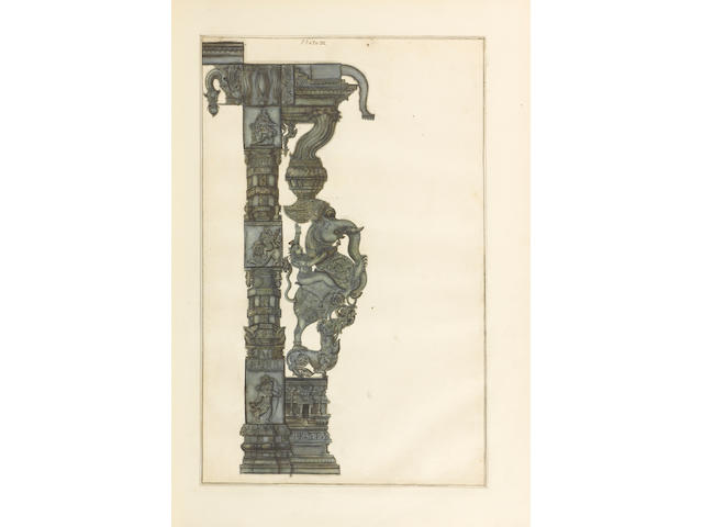 VELLORE, TAMIL NADU Album of architectural and sculptural details of the pillared hall of the Temple at Vellore, compiled for George Annesley, Lord Viscount Valentia