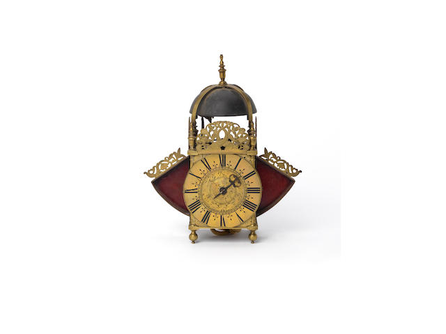 A good last quarter of the 17th century winged lantern clock Tho. Wheeler near ye French Church