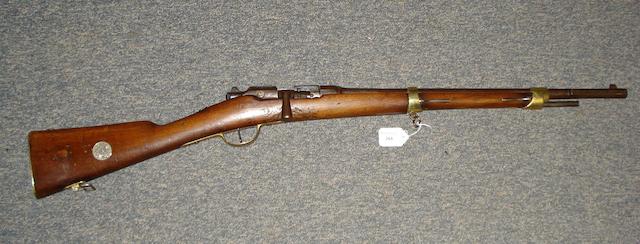 A French Breech Loading Bolt Action Chassepot Carbine