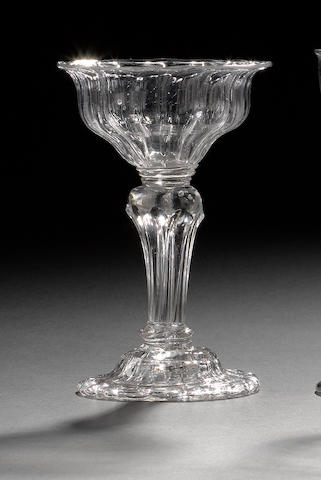A champagne glass circa 1745