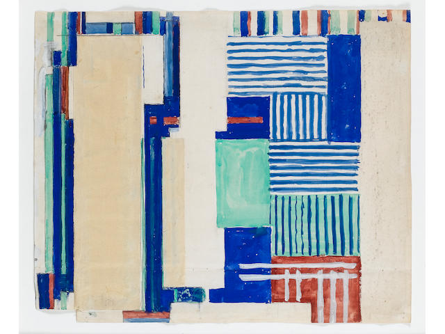 Frantisek Kupka (Czech, 1871-1957) Abstract in Blue/Green/Red