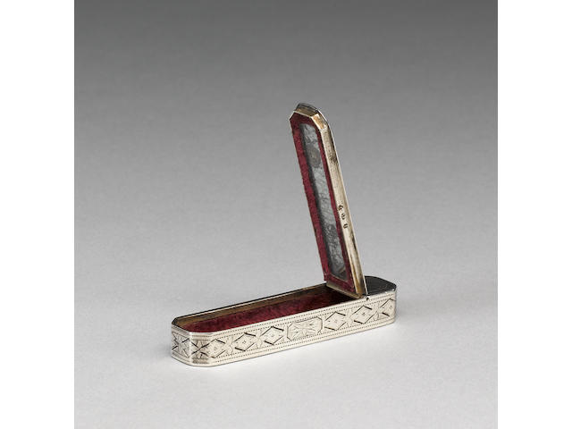 An unusual fully-lined George III silver toothpick box, by Samuel Pemberton, date letter mistruck, circa 1800,