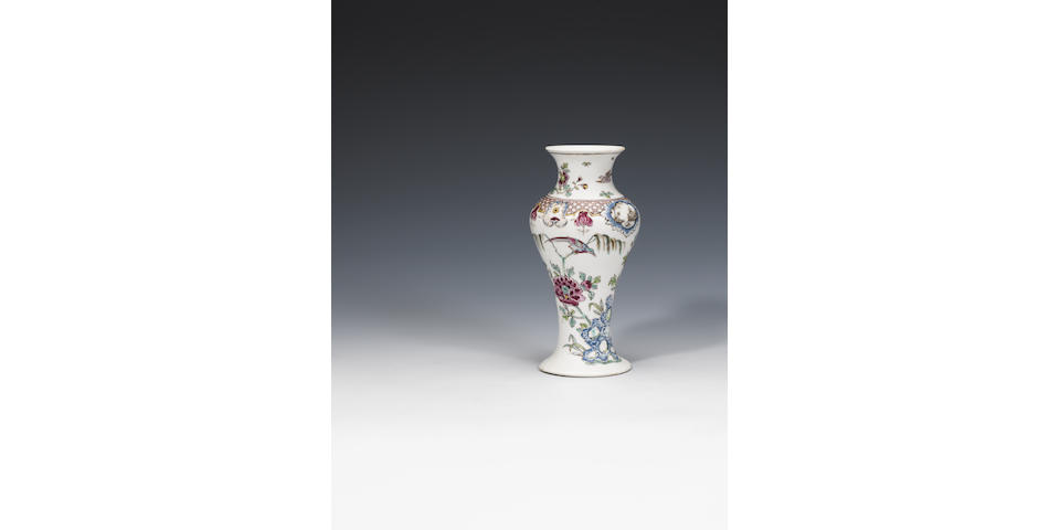 A rare early Bow porcelain vase circa 1750