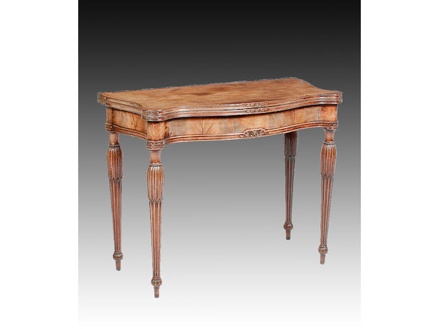 A George III mahogany card table