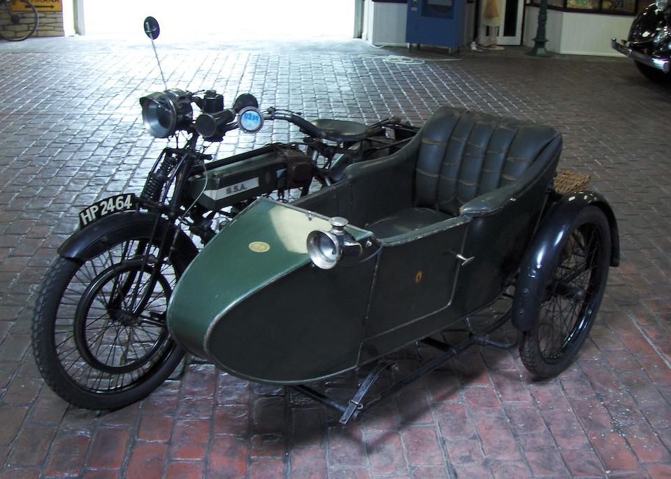 1914 BSA 557cc Model K Motorcycle Combination with BSA No.2 Sidecar  Frame no. 10902 Engine no. 7397 (see text)