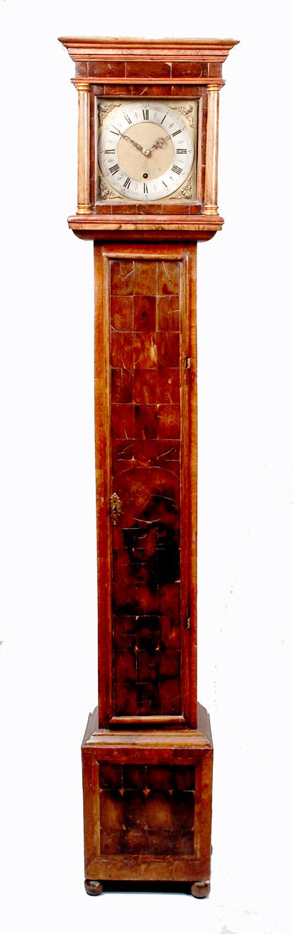 A walnut cased longcase clock