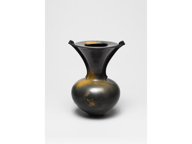 Magdalene Odundo a 'Flat Topped Vessel with Wings', 1987 Height 36.5cm (14 3/8in.)