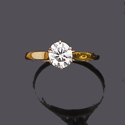 A diamond single-stone ring