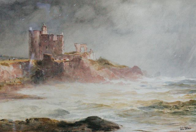 John Blair (Scottish, 1850-1934) Newark Castle, St Monans