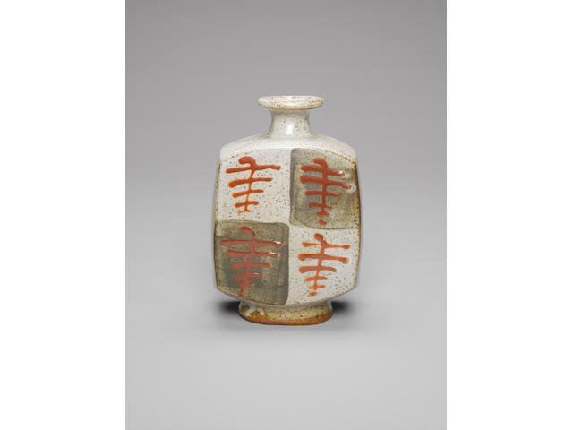 Bernard Leach a bottle Vase, circa 1958 Height 20cm (7 7/8in.)