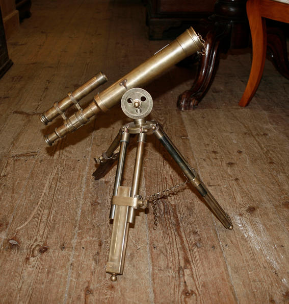 A brass telescope