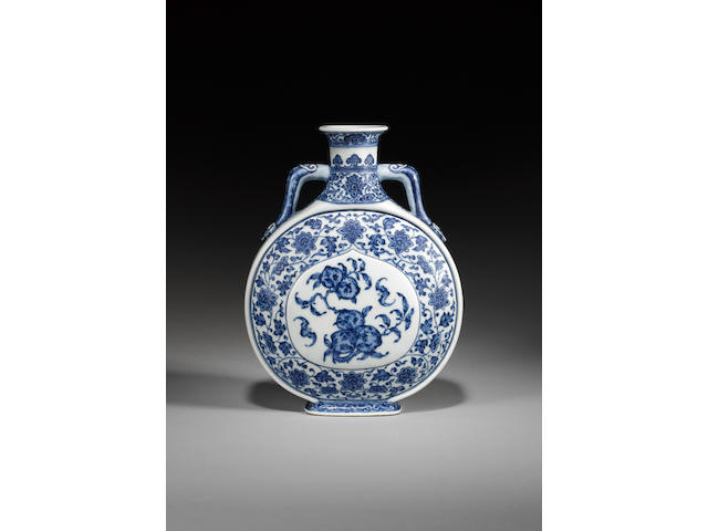 A blue and white moonflask Daoguang seal mark and of the period