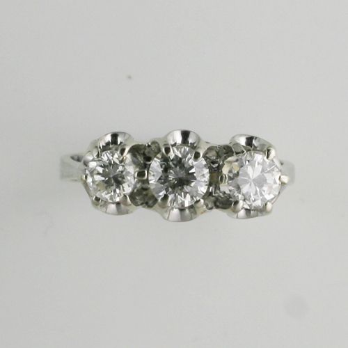 A diamond three stone ring