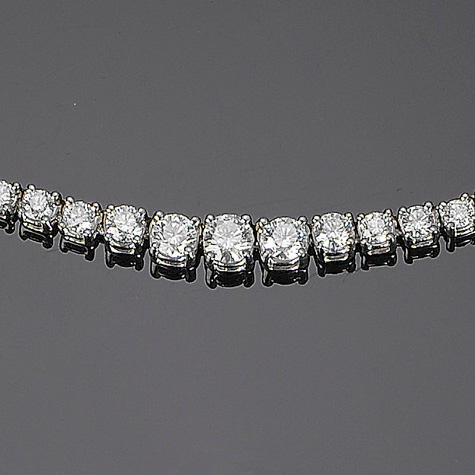 A diamond line necklace