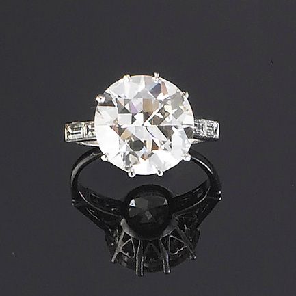 A diamond single-stone ring