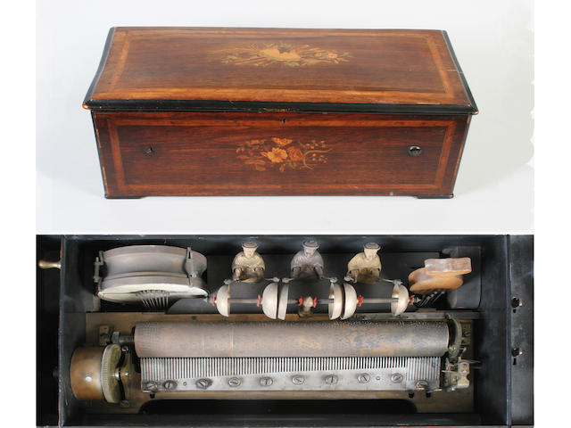 A Bremond bells-in-sight musical box