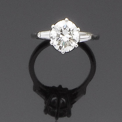 A diamond single-stone ring, by Kutchinsky