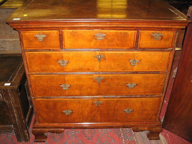An 18th century walnut chest of drawers