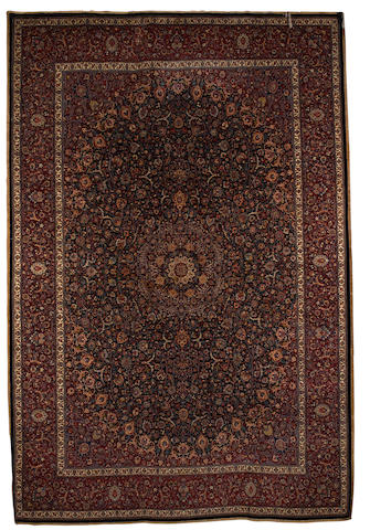 A Saber Mashed carpet North East Persia, 17 ft 4 in x 11 ft 9 in (527 x 357 cm) excellent condition throughout