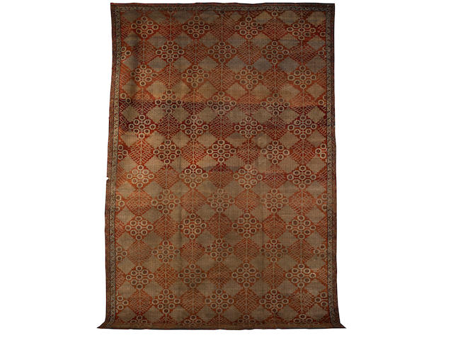 A Bakshaish carpet fragment North West Persia, 19 ft 2 in x 13 ft 3 in (584 x 402 cm) lacking outer main border