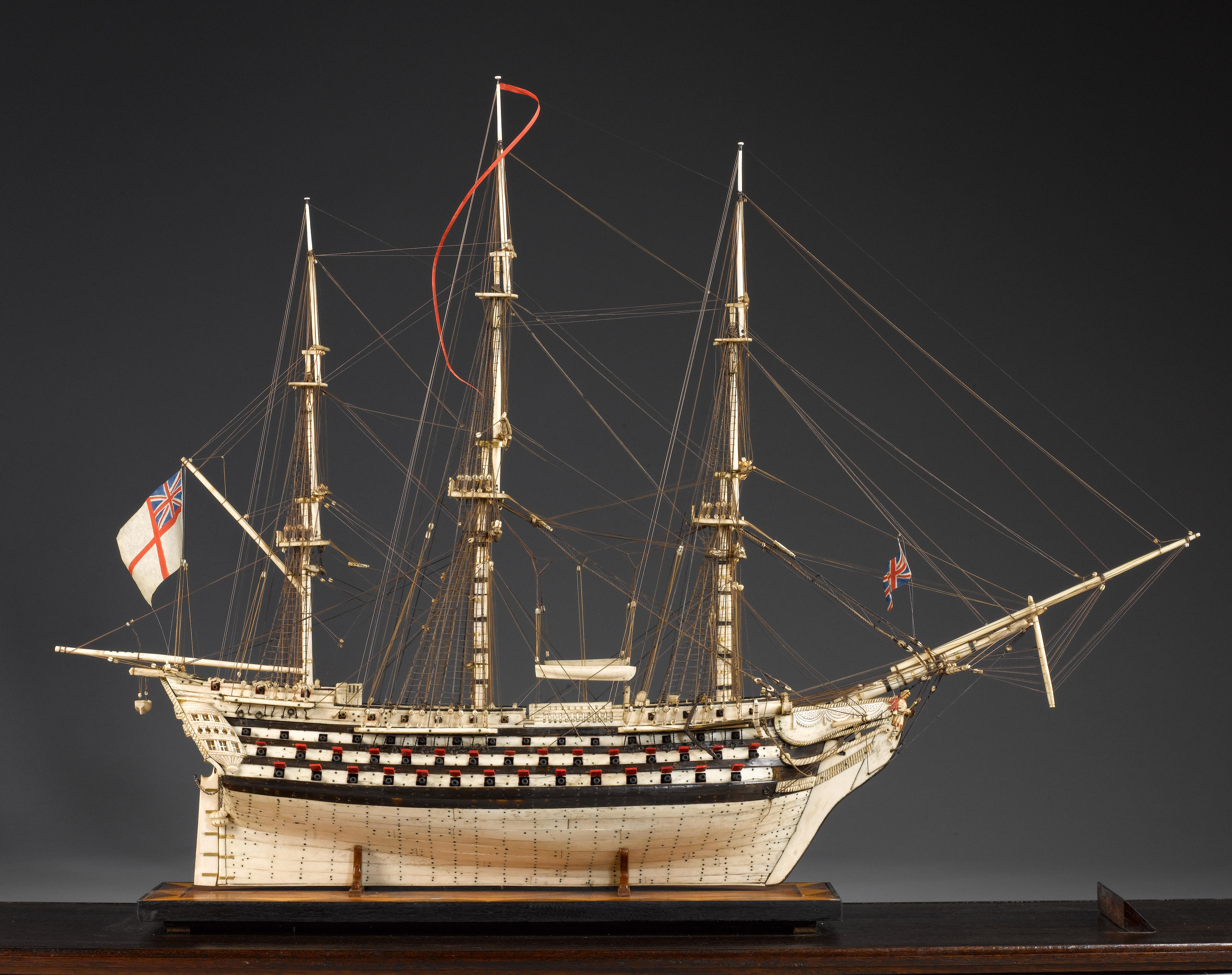 A fine and large bone Prisoner-of-War model of HMS 'Victory'
